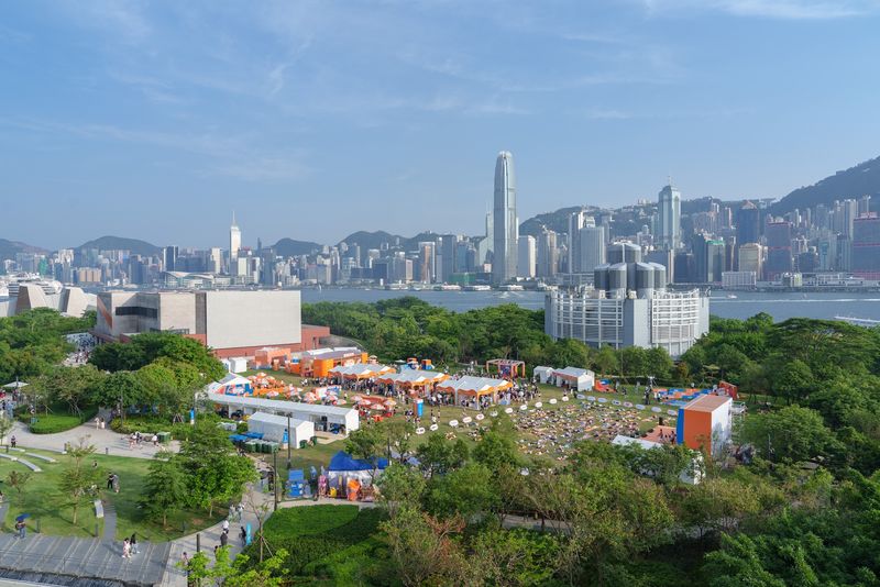 Wide view of the Mannings Boost Up Carnival at West Kowloon